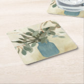 Neutrale regeling - Stemmed Leaves Kartonnen Onderzetters (Schuin)