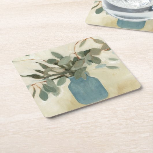 Neutrale regeling - Stemmed Leaves Kartonnen Onderzetters (Schuin)