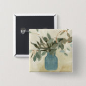 Neutrale regeling - Stemmed Leaves Vierkante Button 5,1 Cm (Voorkant /achterkant)