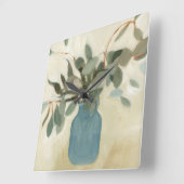 Neutrale regeling - Stemmed Leaves Vierkante Klok (Hoek)