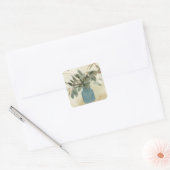 Neutrale regeling - Stemmed Leaves Vierkante Sticker (Envelop)
