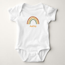 Neutrale Regenboog Aangepaste Naam Romper