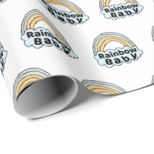 Neutrale regenboog Baby geboorte zonder geboorte M Cadeaupapier