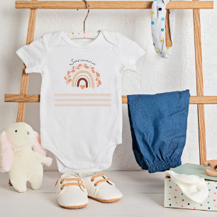 Neutrale Regenboog Op Maat Gemaakte Baby Borrel Romper