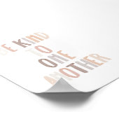 Neutrale regenboog Wees aardig voor elkaar poster (Hoek)