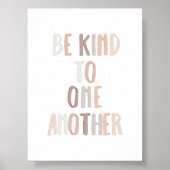 Neutrale regenboog Wees aardig voor elkaar poster (Voorkant)