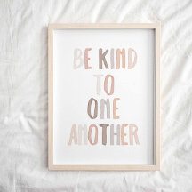 Neutrale regenboog Wees aardig voor elkaar poster