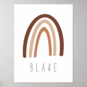 Neutrale regenboognaam Nursery Decor Poster (Voorkant)