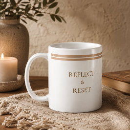 Neutrale Reset Quote Klassieke Mok, 330 ml Koffiemok