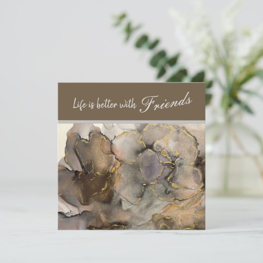 Neutrale respons Flat Hartelijk dank Bedankkaart (Staand voorkant)