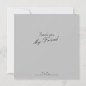 Neutrale respons Flat Hartelijk dank Bedankkaart (Achterkant)