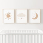 Neutrale Roze Wolk Maan Zon Meisje Kinderkamer Dec Muurkunst Sets<br><div class="desc">Verhelder de ruimte van je kleintje met deze bijpassende prints van de maan,  de wolk en de zonnekwekerij.</div>