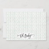 Neutrale Safari Animals Baby shower Uitnodiging (Achterkant)