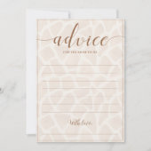 Neutrale Safari Giraffe Baby shower Adviezen Kaart (Voorkant)