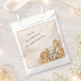 Neutrale Safari Kleine Wilde Eén Baby Shower Feest Bedankzakje