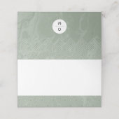 Neutrale Sage Green Marble Tent Place Card Plaatskaartje (Buitenkant ongevouwen)