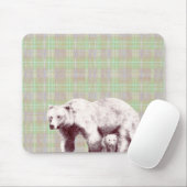 Neutrale Salie Plaid Beer Muismat (Met muis)