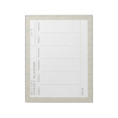 Neutrale Scallops Family Weekly Planner Blocnote (Linkerzijde)