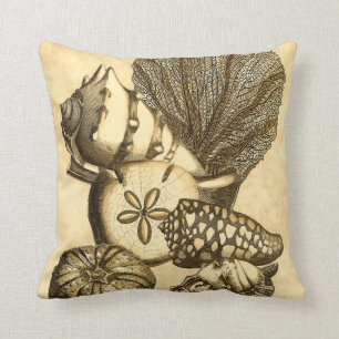 Neutrale schalen en koraal Collectie Kussen