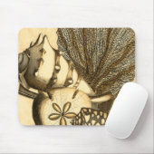 Neutrale schalen en koraal Collectie Muismat (Met muis)