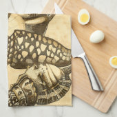 Neutrale schalen en koraal Collectie Theedoek (Quarter Fold)