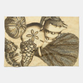 Neutrale schalen en koraal Collectie Theedoek (Horizontaal)