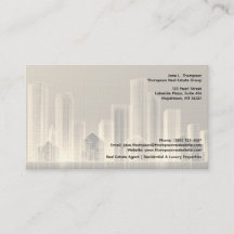 🏙️ Neutrale Skyline Vastgoed Zakelijke Kaart ✨💼