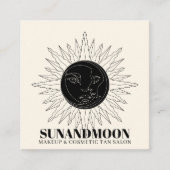 Neutrale Spirituele zonne-energieverwarming Sun Mo Vierkante Visitekaartje (Voorkant)
