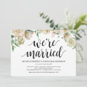 Neutrale Spring Elopement Reception Kaart (Staand voorkant)