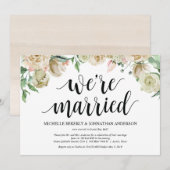 Neutrale Spring Elopement Reception Kaart (Voorkant / Achterkant)