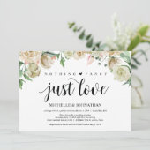 Neutrale Spring Elopement Reception Kaart (Staand voorkant)