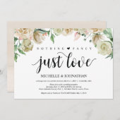 Neutrale Spring Elopement Reception Kaart (Voorkant / Achterkant)