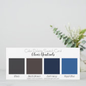 Neutrale stalen kaart voor kleurenpalet wissen (Staand voorkant)