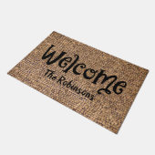 Neutrale Stenen Naam Welkomstdeur Mat: Groot Deurmat (Schuin)