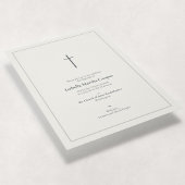 Neutrale stenen religieuze minimale kruisdoop kaart