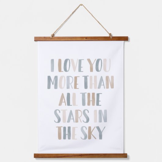 Neutrale sterren in de Sky Outer Space Kinder Room Hangend Wandkleed (Voorkant)