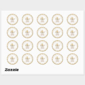 Neutrale sticker voor babyshower met kinderwagen e (Vel)