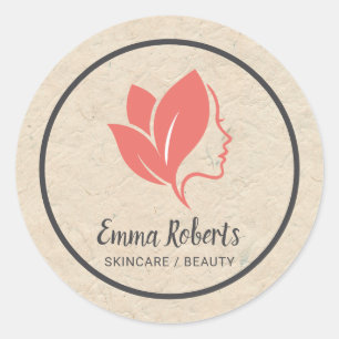Neutrale sticker voor skincare / beauty-logo