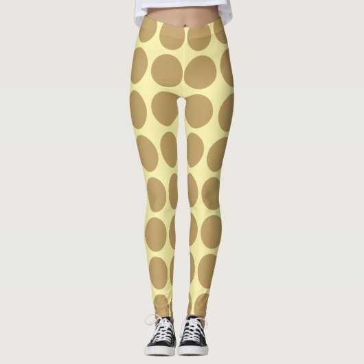 Neutrale Stippen Leggings voor braakcrème (Voorkant)