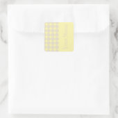 Neutrale Stippen maken met naamtekst Vierkante Sticker (Tas)