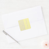 Neutrale Stippen maken met naamtekst Vierkante Sticker (Envelop)