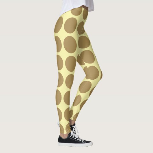 Neutrale Stippen Teak Cream Leggings (Rechts)