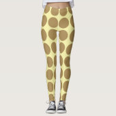 Neutrale Stippen Teak Cream Leggings (Voorkant)