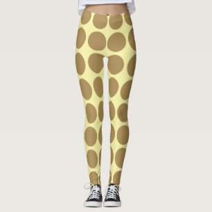 Neutrale Stippen Teak Cream Leggings