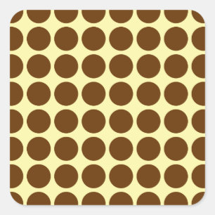 Neutrale Stippen van Nutmeg Cream met naamtekst Vierkante Sticker