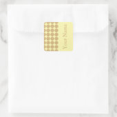 Neutrale Stippen van Putty Cream met naamtekst Vierkante Sticker (Tas)