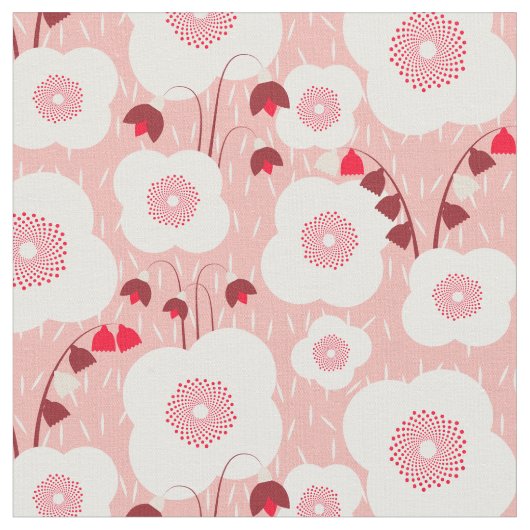 Neutrale stoffen - Poppies roze (Close Up)