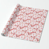 Neutrale stoffen - Poppies roze Cadeaupapier (Uitgerold)