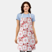 Neutrale stoffen - Poppies roze Schort (Gedragen)