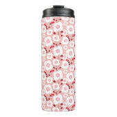 Neutrale stoffen - Poppies roze Thermosbeker (Voorkant)